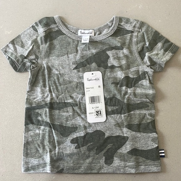 BNWT Splendid baby camo t-shirt. Baby size 6-12 M. - Picture 1 of 2